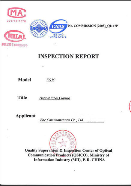 China Foc Communication CO.,LTD certificaten